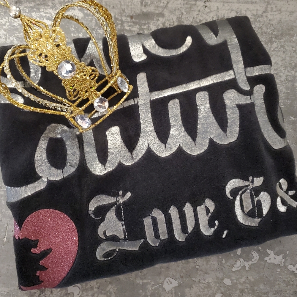 ***SOLD***Juicy Couture Charcoal Grey Velour Jacket! (XL)